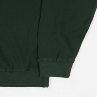 Magenta Waffle Zip Polo Neck Sweatshirt - Green thumbnail