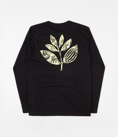 Magenta Zoo Plant Long Sleeve T-Shirt - Black