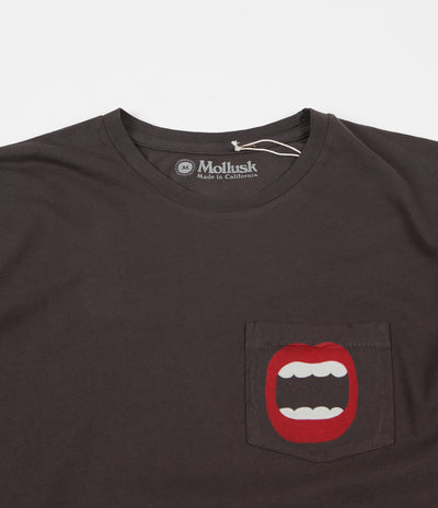 Mollusk Big Mouth T-Shirt - Faded Black