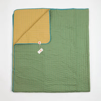 Mollusk Quilted Blanket - Mustard / Moss thumbnail