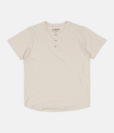 Mollusk Short Sleeve Henley T-Shirt - Natural