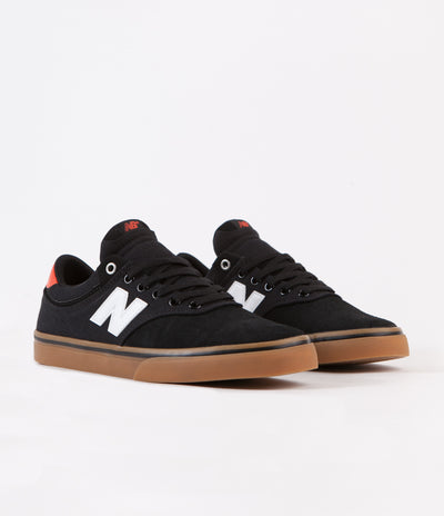 New Balance Numeric 255 Shoes - Black / Gum / Red