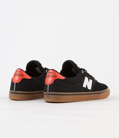 New Balance Numeric 255 Shoes - Black / Gum / Red