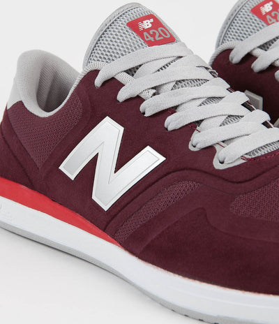 New Balance Numeric 420 Shoes - Burgundy / Red