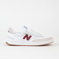 New Balance Numeric 440 Shoes - White / Burgundy thumbnail