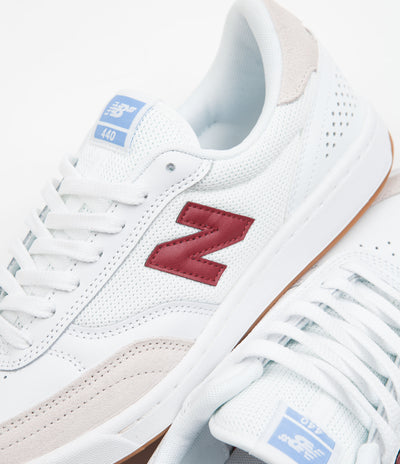 New Balance Numeric 440 Shoes - White / Burgundy