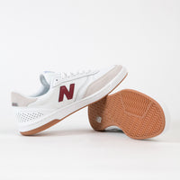 New Balance Numeric 440 Shoes - White / Burgundy thumbnail