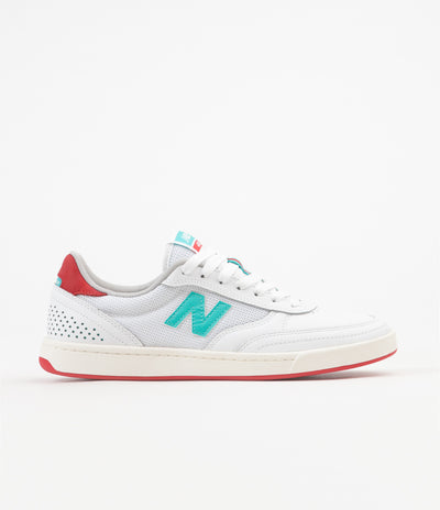 New Balance Numeric 440 Tom Knox Shoes - White / Sea Salt / Turquoise / Red