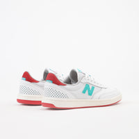 New Balance Numeric 440 Tom Knox Shoes - White / Sea Salt / Turquoise / Red thumbnail