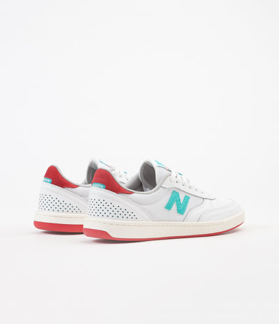 New Balance Numeric 440 Tom Knox Shoes - White / Sea Salt / Turquoise / Red