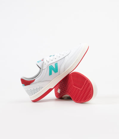 New Balance Numeric 440 Tom Knox Shoes - White / Sea Salt / Turquoise / Red