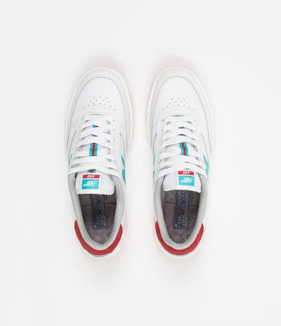 New Balance Numeric 440 Tom Knox Shoes - White / Sea Salt / Turquoise / Red