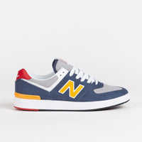 New Balance Numeric Pro Court 574 Shoes - Navy / Yellow thumbnail