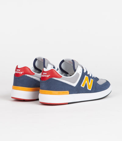 New Balance Numeric Pro Court 574 Shoes - Navy / Yellow