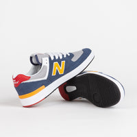 New Balance Numeric Pro Court 574 Shoes - Navy / Yellow thumbnail