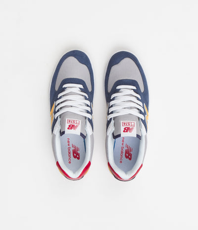 New Balance Numeric Pro Court 574 Shoes - Navy / Yellow