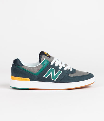 New Balance Numeric Pro Court 574 Shoes - Phantom / Aqua Green