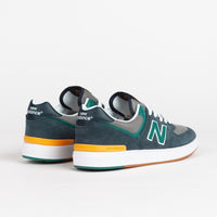 New Balance Numeric Pro Court 574 Shoes - Phantom / Aqua Green thumbnail