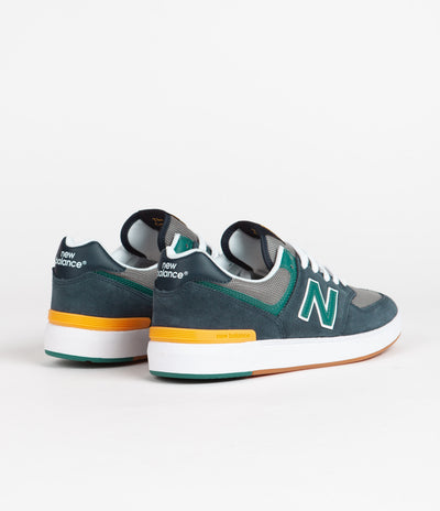 New Balance Numeric Pro Court 574 Shoes - Phantom / Aqua Green