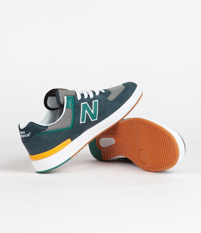 New Balance Numeric Pro Court 574 Shoes - Phantom / Aqua Green