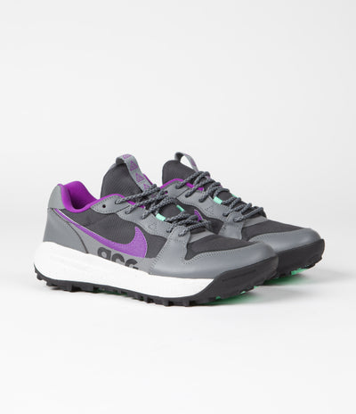 Nike ACG Lowcate Shoes - Smoke Grey / Dark Smoke Grey - Vivid Purple