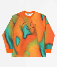 Nike ACG Print Long Sleeve T-Shirt - Tour Yellow / Light Menta / Campfire Orange