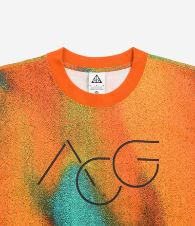 Nike ACG Print Long Sleeve T-Shirt - Tour Yellow / Light Menta / Campfire Orange