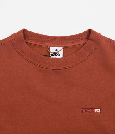 Nike ACG Therma-FIT Fleece Crewneck Sweatshirt - Mars Stone / Light Madder Root / Oxen Brown