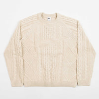 Nike Cable Knit Crewneck Sweatshirt - Rattan thumbnail