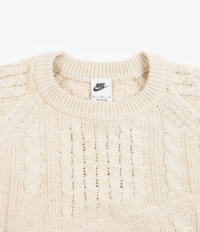 Nike Cable Knit Crewneck Sweatshirt - Rattan