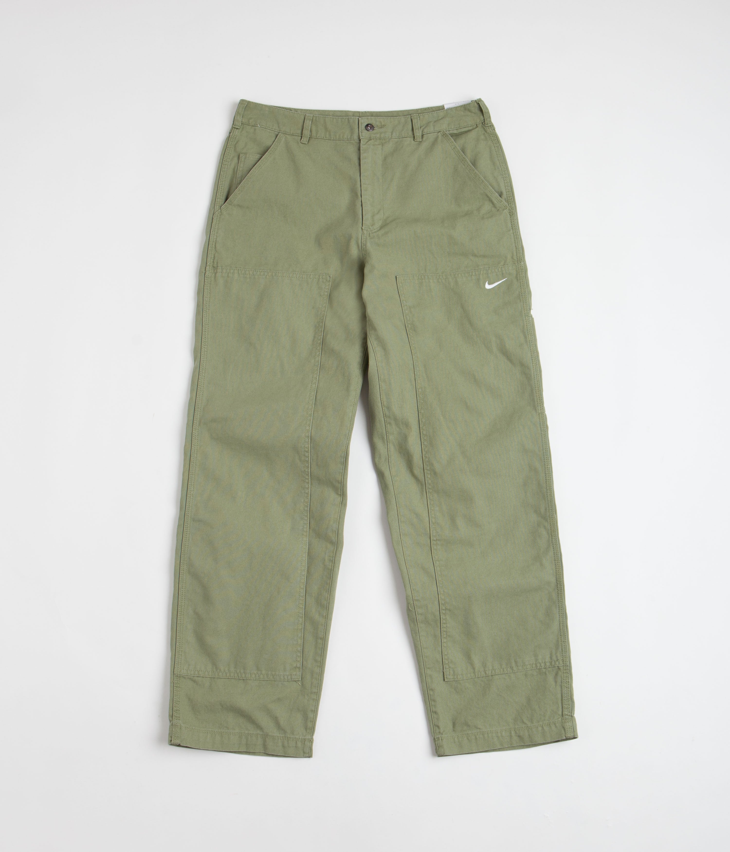 Nike Double Panel Unlined Pants - Oil Green / White | Flatspot