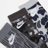 Nike Everyday Essential Crew Socks (3 Pair) - Black / Camo / Multi thumbnail