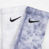 Nike Everyday Plus Tie-Dye Crew Socks (2 Pair) - Blue / Multi thumbnail