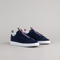 Nike SB x 917 Blazer Low GT Premium Shoes - Obsidian / Obsidian - White - Action Red thumbnail