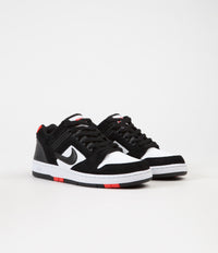 Nike SB Air Force II Low Shoes - Black / Black - White - Habanero ...