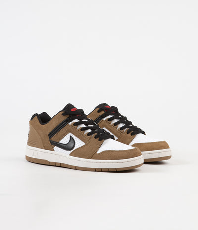 Nike SB Air Force II Low Shoes - Lichen Brown / Black - White - Phantom