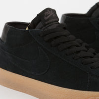 Nike SB Blazer Chukka Shoes - Black / Black - Thunder Grey - Gum Light Brown thumbnail