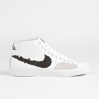 Nike SB Blazer Court Mid Premium Shoes - White / Black - White thumbnail