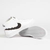 Nike SB Blazer Court Mid Premium Shoes - White / Black - White thumbnail