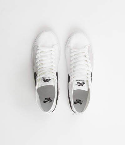 Nike SB Blazer Court Mid Premium Shoes - White / Black - White