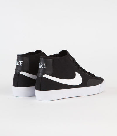 Nike SB Blazer Court Mid Shoes - Black / White - Black