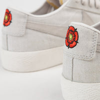 Nike SB Blazer Low Canvas Deconstructed Shoes - Phantom / Light Bone - Habanero Red thumbnail