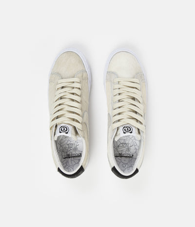 Nike SB Blazer Low GT Medicom Shoes - Light Cream / Light Cream - Black