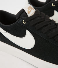 Nike SB Blazer Low GT Shoes Black Sail Flatspot