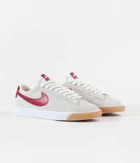 Nike SB Blazer Low GT Shoes - Sail / Cardinal Red - White - Gum