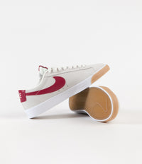 Nike SB Blazer Low GT Shoes - Sail / Cardinal Red - White - Gum