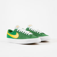 Nike SB Blazer Low Pro GT Shoes - Lucky Green / University Gold - Black - White thumbnail