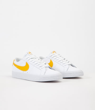 Nike SB Blazer Low Shoes - White / Mineral Gold