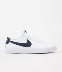 Nike SB Blazer Low Shoes - White / Obsidian