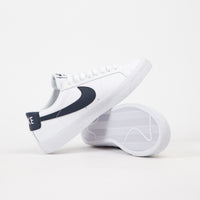 Nike SB Blazer Low Shoes - White / Obsidian thumbnail